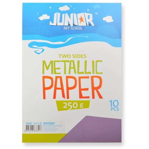 Junior jolly Metallic Paper, papir metalik, A4, 250g, 10K, odaberite nijansu Ljubičasta Slike