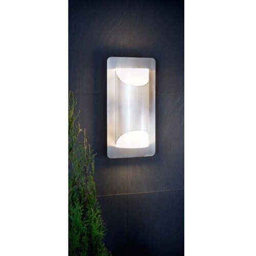 Eglo cistierna 1 spoljna zidna lampa/2, e27, 10w, ip44, nehrđajući čelik/plastika/bela Slike
