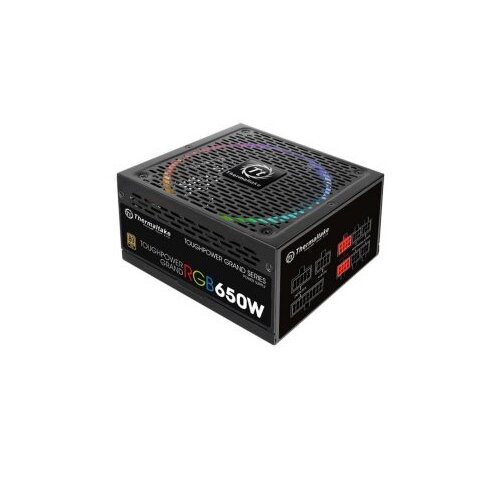 Thermaltake PSU Grand RGB 650w Fully modular, 14cm RGB Fan, 80+ Gold, A-PFC Slike