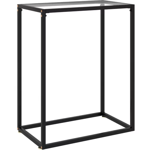 vidaXL konzolni stol prozirni 60 x 35 x 75 cm od kaljenog stakla