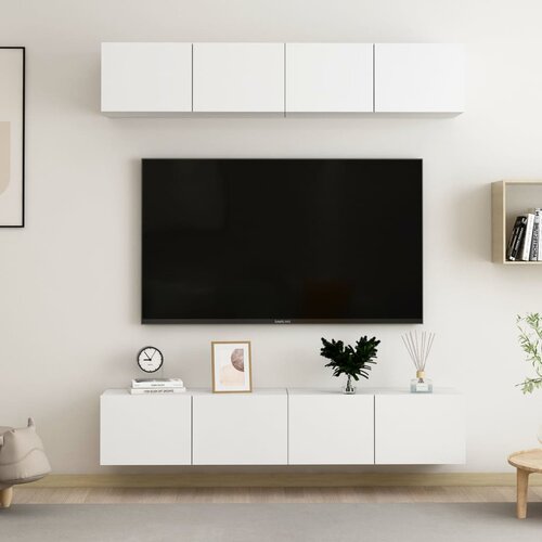 vidaXL tv ormarići 4 kom bijeli 80 x 30 x 30 cm od iverice Cijene