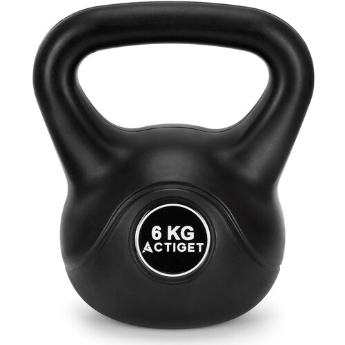 springos Kettlebell za vaje, 6 kg uteži, kettlebell za trening ABS, črna žoga, (5000136400) Cene
