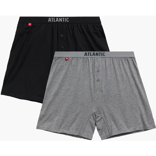 Atlantic Men&amp;#039;s loose boxers 2Pack - black/gray Slike