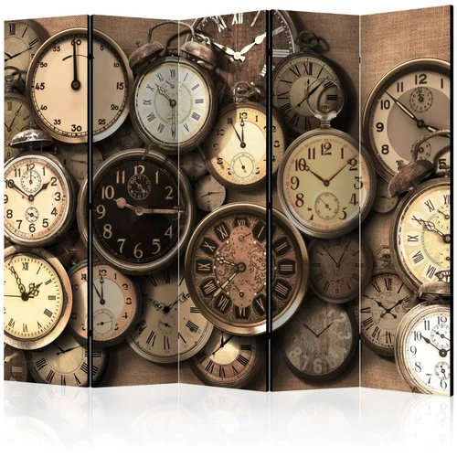  Paravan u 5 dijelova - Old Clocks II [Room Dividers] 225x172