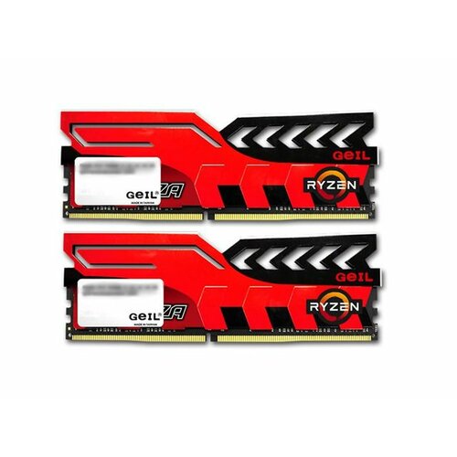 Geil DDR4 2x8GB 3200MHz CL16 EVO FORZA RED, GAFR416GB3200C16ADC ram memorija Slike