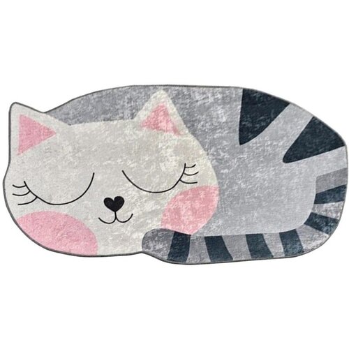Mila Home Rožnata/siva pralna otro&amp;scaron;ka preproga 60x100 cm Cat &amp;ndash; Slike