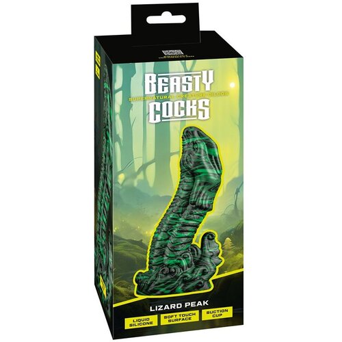  Lizard Peak - kuščarjev dildo (zelena-črna) Cene
