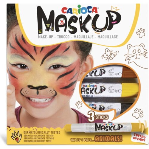 Carioca Mask Up Animals Face Paint Stick - 3 kosi Cene