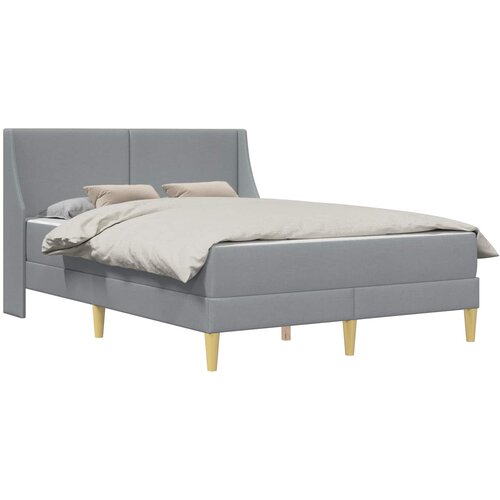  Okvir kreveta s madracem Svjetlosiva 160 x 200 cm Poliester Slike