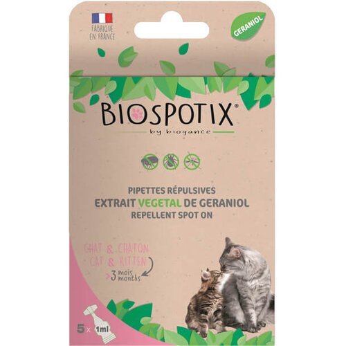 Biogance Biospotix Cat Spot-On ampule protiv buva, krpelja i komaraca (5&times;1ml) Cene
