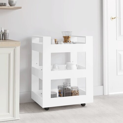 vidaXL Kuhinjska kolica bijela 60 x 45 x 80 cm od konstruiranog drva Cijene