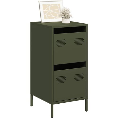 vidaXL Komoda olivno zelena 35x39x73,5 cm hladno valjano jeklo Cene