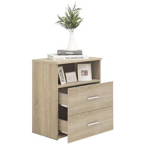 VidaXL noćni ormarići 2 kom boja hrasta sonome 50 x 32 x 60 cm Slike