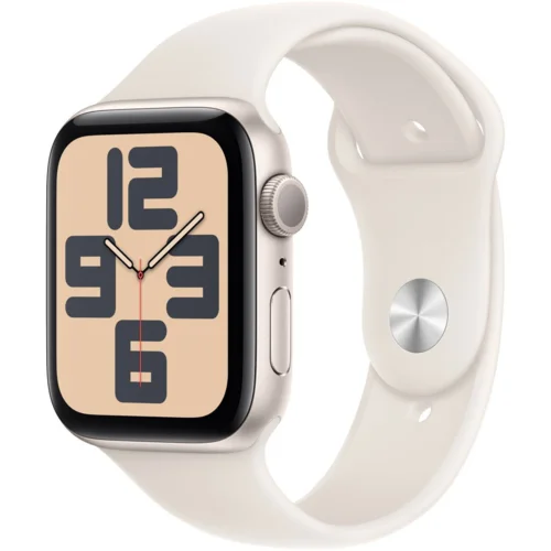 Apple Watch SE (2024) GPS + Cell. 40mm Starlight AC, Starlight Sport Band - S/M, (MXGJ3QCA)