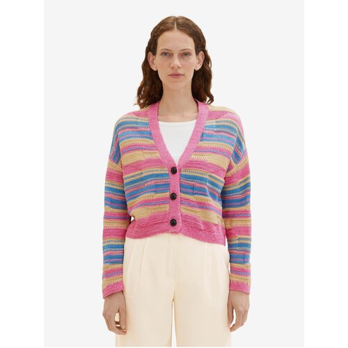 Tom Tailor Beige-Pink Women Striped Sweater - Women Cijene