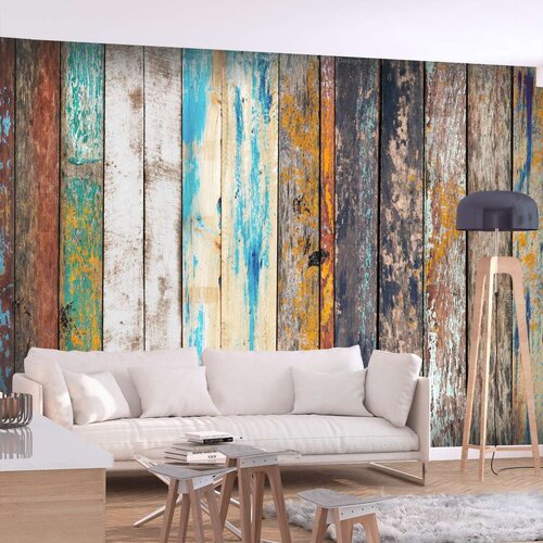  Samoljepljiva foto tapeta - Wooden Rainbow 392x280 Slike