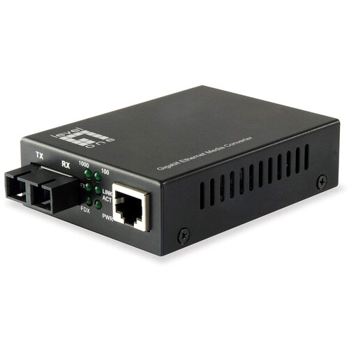  LevelOne RJ45 to SC Gigabit Media Converter, Single-Mode Fiber, 20km Slike