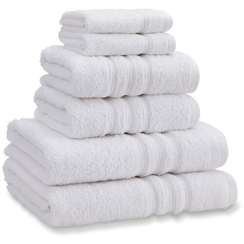 Catherine Lansfield Beli frotirni bombažni komplet brisač 6 ks Zero Twist &amp;ndash; Slike