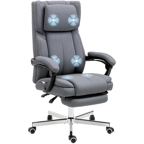 Vinsetto pisarni&scaron;ki stol poliester 65D x 61&Scaron; x 108 118V cm Siv, (5000242859) Cene