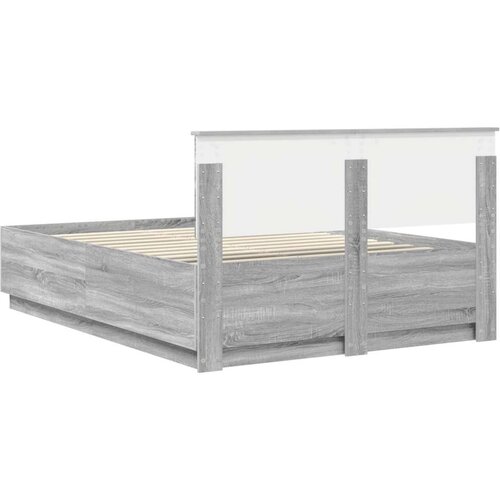  Okvir za krevet S LED lampica Siva Sonoma 160 x 200 cm - Sivi hrast sonoma 160 x 200 cm Slike