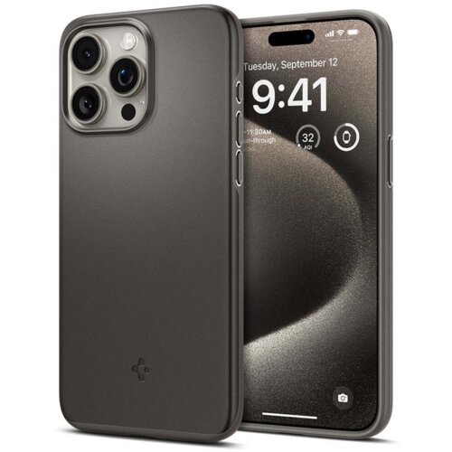 Spigen Za&amp;scaron;čitna torbica za iPhone 15 Pro Thin Fit, siva, (21521817) Slike