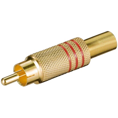 Goobay Audio konektor RCA CC010R pozlaćeni crveni Cene