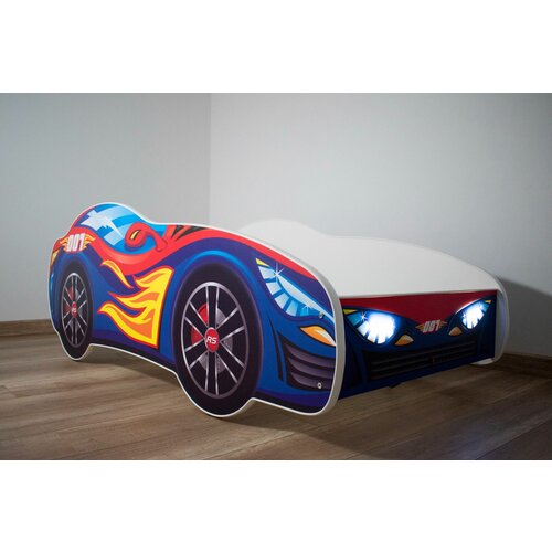 Racing Car dečiji krevet (trkacki auto) red blue car - led 160x80cm Slike