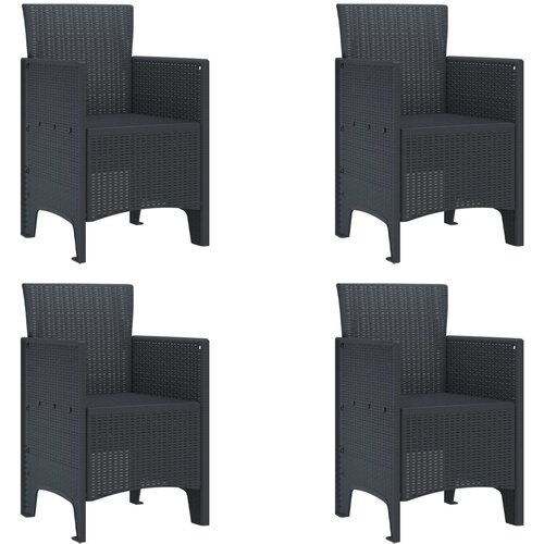  Vrtna stolica 4 pcs Antracit 53 x 49 x 85 cm Polipropilen Cijene