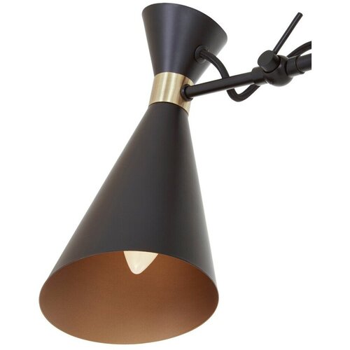 Premier Housewares Crna/u zlatnoj boji metalna viseća svjetiljka s metalnim sjenilom Linox &amp;ndash; Slike
