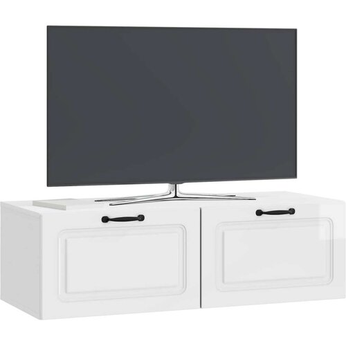  ormar za zid Zidne Bijela visokog sjaja 98 x 41 x 30 cm Slike