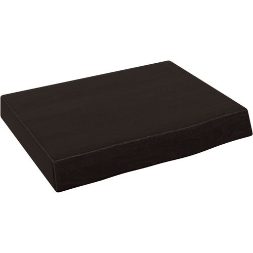 Maison Chic Stenska polica - Viseča Polica temno rjava 40x30x(2-4) cm trdna hrastovina, (21784552) Slike
