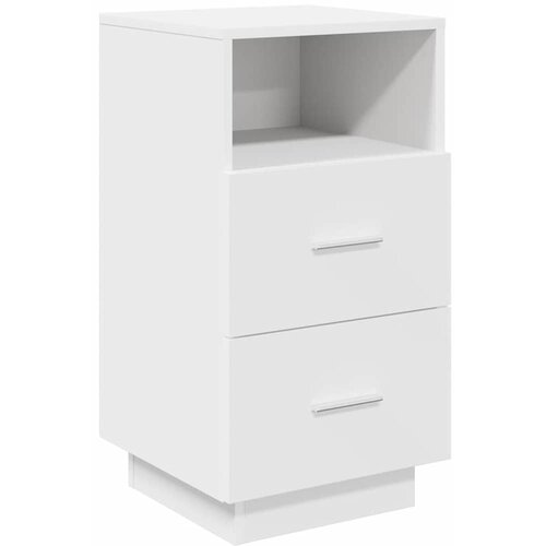 Maison Chic Nočna omarica - Nočna miza z 2 predaloma bela 36x36x68 cm, (21688270) Slike