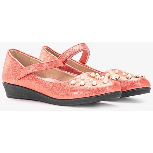 Gemre Red children's ballet flats with pearls Silva Cene