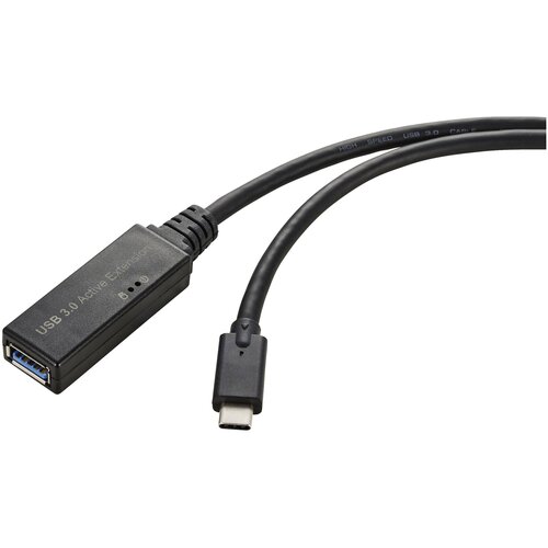Renkforce USB kabel USB 3.2 gen. 1 (USB 3.0) USB-C&reg; vtič\, USB-A vtičnica 5.00 m črna aktivno z ojačitvijo signala\, z OTG funkcijo RF-5231962, (20537784) Cene