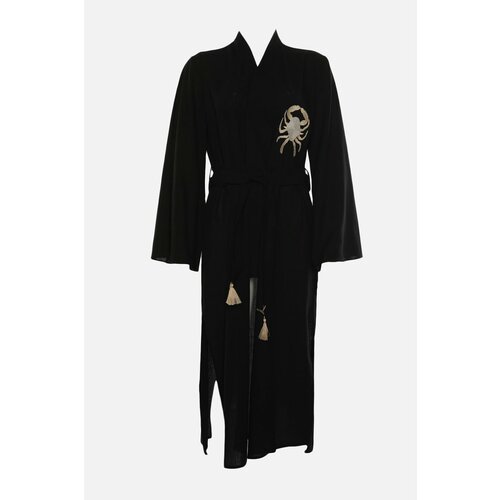 Trendyol Black Embroidery Detailed Kimono&Caftan Slike