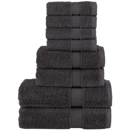  8-dijelni vrhunski set ručnika SOLUND antracit 600 gsm Cijene
