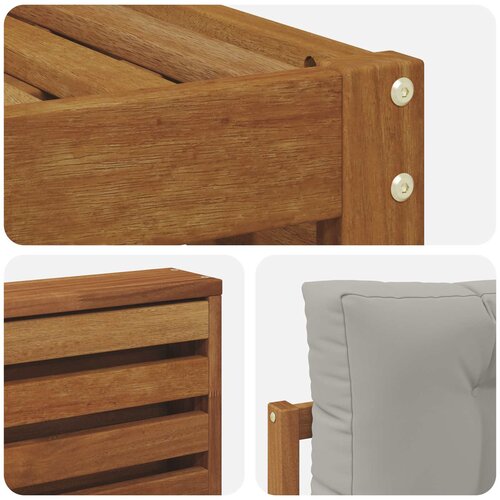  Set vanjskih sofa 5 kom. Prirodna i svijetlo siva 337 x 162,5 x 73 cm Slike