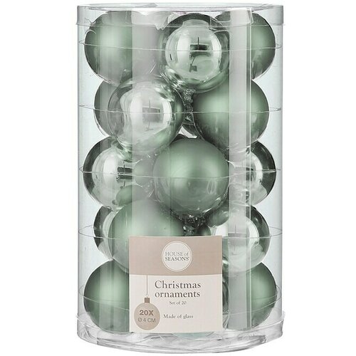  kuglice za božićno drvce house of seasons (svijetlo siva, staklo, 20 kom., promjer: 4 cm) Cijene