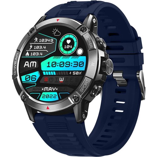 LINQ Smartwatch Sport, upravljanje klicev - številcnica, odporna na udarce, polnocno modra zapestnica, (20917830) Cene