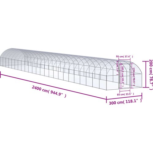  koko&amp;scaron;injac 3 x 24 x 2 m od pocinčanog čelika Slike
