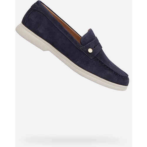 Geox Dark blue women's moccasins XAN3 - Women's Cene