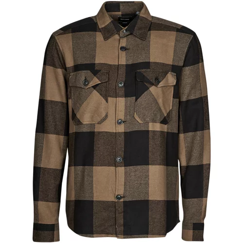 Only & Sons ONSMILO LS CHECK OVERSHIRT Smeđa