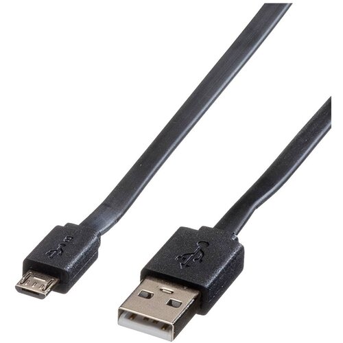 Roline USB kabel USB 2.0 USB-A vtič\, USB-mikro-B vtič 1.00 m črna neoklopljen\, TPE pla&scaron;č 11.02.8760, (20415720) Cene