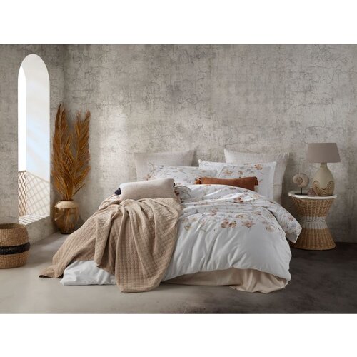  rosebella - white whitebeige satin single xxl quilt cover set (de) Cene