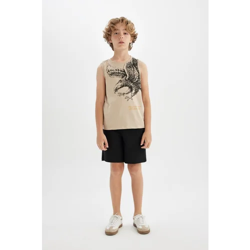 Defacto Boys' Printed Undershirt Shorts 2-Piece Set