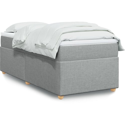 The Living Store Box spring postelja z vzmetnico svetlo siva 80x200 cm blago - Box Spring Postelja, (21518930) Cene