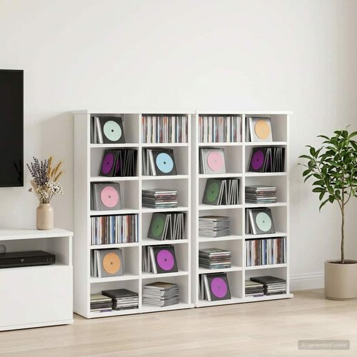 Cd ormar 2 kom. Bijela 60 x 17 x 92 cm Konstruirano drvo Cijene