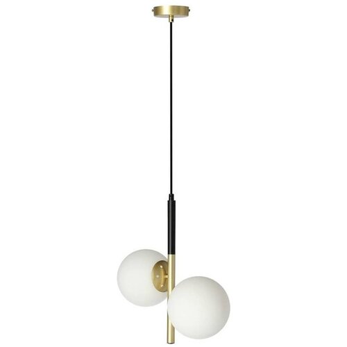 Candellux Lighting Visilica zlatne boje sa staklenim sjenilom 32,5x15 cm Duo - Slike