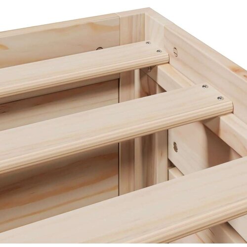 vidaXL Posteljni okvir brez vzmetnice s predali 75x190 cm borovina Cene