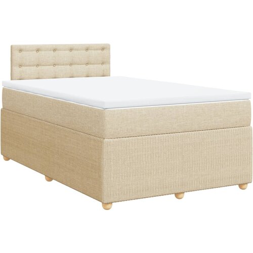 Maison Chic Box spring postelja - Vzmetna postelja z vzmetnico krem 120x200 cm blago SL4088, (21888976) Cene
